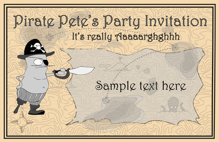 Pirate Pete's Party Invitation