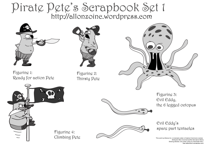 Pirate Pete's Scrapbook Set 1